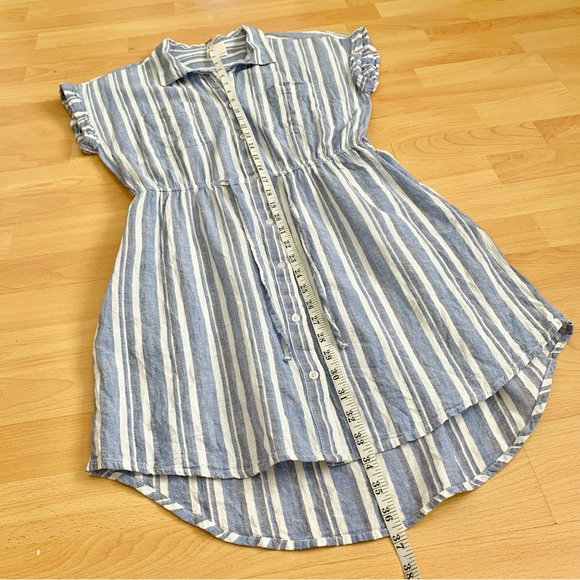 JAPNA Blue and White Cotton Tunic Dress - Picture 4 of 6